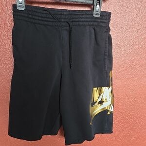 Nike Air Jordan Men's Athletic Shorts in Black and Gold